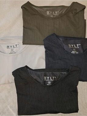 BYLT Pulse Drop Cut Short Sleeve Shirts - Black, Navy, Olive, Light Gray